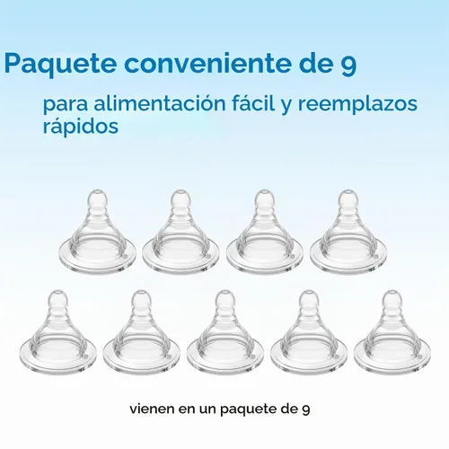 Vista 8 de Tetinas de biberón de flujo rápido nivel 4, 29.5 ft+, compatible con biberón de cuello ancho, 9