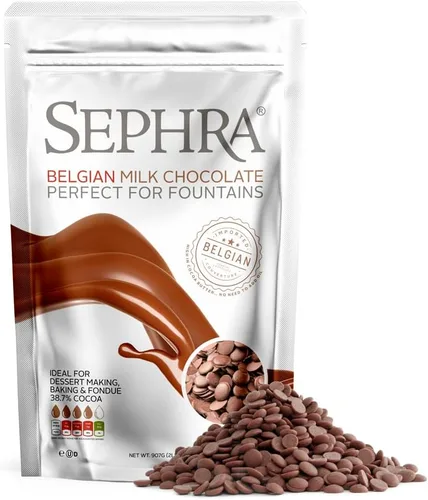 Vista 11 de Sephra Estuche de chocolate negro belga listo para fuente de 20 libras, ideal para derretir
