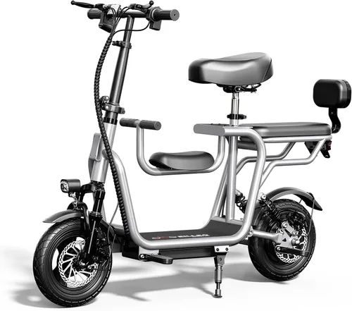 Vista 9 de EILLEO Scooter eléctrico adulto con asiento 48V, 750W 18.75mph, rango de 20 Blanco