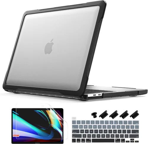 Vista 11 de Batianda Funda 4 en 1 Ultimate para MacBook Pro de 13 pulgadas 2022 2020 modelo A2338 M2 M1 Chip A2251 – Carcasa de armadura resistente translúcida