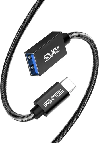 Vista 7 de Adaptador USB C a USB de 0.65 pies (paquete de 2), adaptador USB C macho a USB 3.0 hembra OTG 5 GBPS transferencia de datos para MacBook Pro, Air