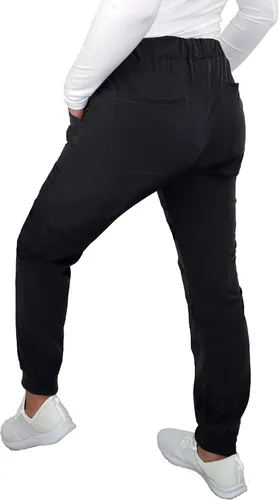 Vista 6 de Pantalón médico de enfermería con 5 bolsillos para mujer