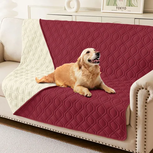 Vista 88 de hyha - Manta impermeable para cama de perro, mantas suaves para mascotas, funda impermeable para sofá para perros, fundas reversibles lavables