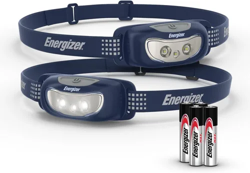 Vista 12 de Energizer Universal+ - Linterna frontal LED (paquete de 2), lámpara de cabeza brillante para exteriores, luz de campamento y emergencia, IPX4 Negro