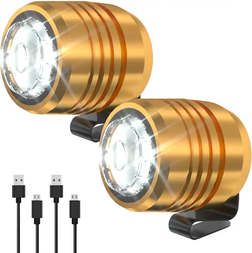 Vista 8 de 2 faros delanteros recargables compatibles con zuecos, luz ajustable para zapatos, linternas accesorios para niños y adultos, sandalias de clip, Azul