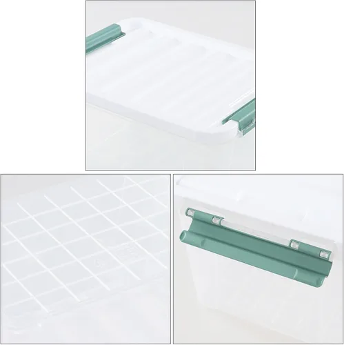 Vista 3 de Cajas de almacenamiento grandes de plástico transparente de 36