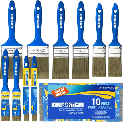 Vista 15 de King Origin - Brocha de pintura de 3 pulgadas, 1 paquete, pincel ancho para pintar paredes y superficies grandes, muebles, manualidades, pincel