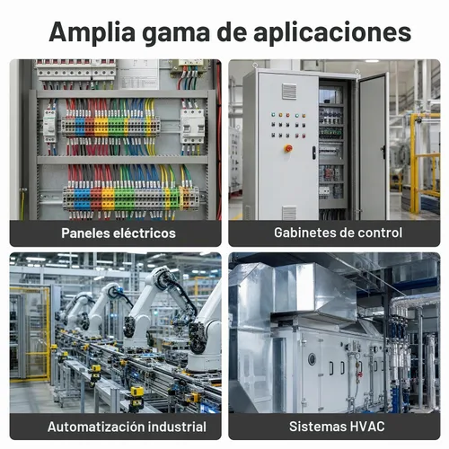 Vista 9 de Bloque de terminales, terminal de voltaje tipo riel, riel combinado