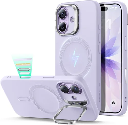 Vista 21 de ESR Funda para iPhone 13 Pro, compatible con MagSafe, protección de grado militar a prueba de golpes, soporte de anillo de cámara integrado, funda