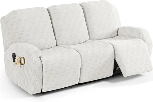 Vista 14 de TAOCOCO Funda para Reclinable de 3 Piezas, Fundas para Silla Reclinable, Funda Elástica de Jacquard para Silla Reclinable, Protector de Muebles