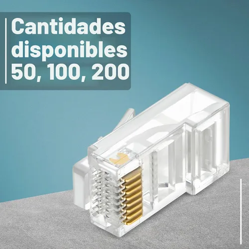Vista 7 de GTZ Conector de paso a través RJ45 Cat5e 50 unidades - Conectores de paso a través RJ45 Cat 5e EZ - Conectores Cat 5e - Conector Ethernet, enchufe