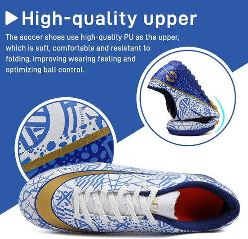 Vista 2 de Tacos de fútbol para hombre y mujer, zapatos de fútbol para interiores y exteriores AGTF