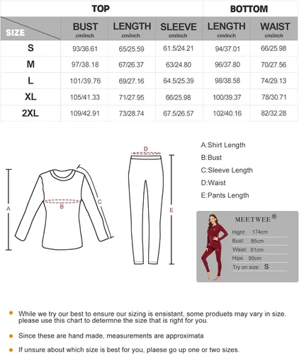 Vista 7 de MEETWEE Ropa interior térmica para mujer, Long Johns Ski para clima frío, capa base, cálida parte superior e inferior de invierno para correr