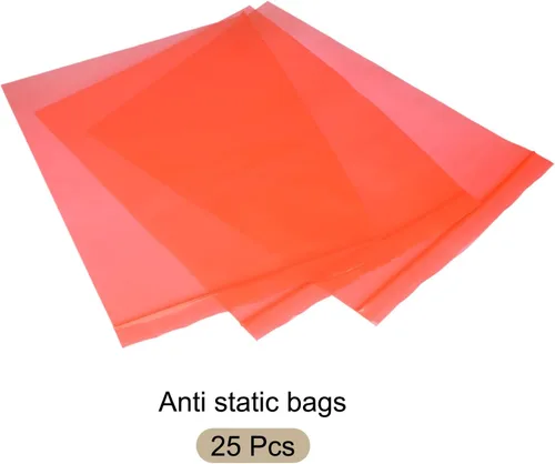 Vista 6 de Bolsas antiestáticas ESD blindaje bolsas resellables, [para dispositivo electrónico GPU disco duro SSD HDD placa base] - 7x10"/25pcs/Red
