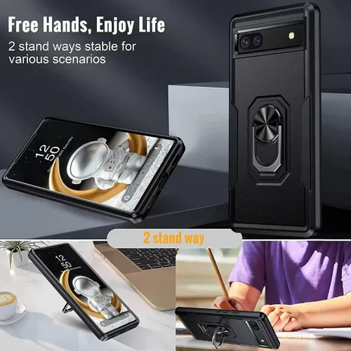 Vista 7 de Funda para Google Pixel 6A, Pixel 6A resistente a prueba de golpes, cubierta protectora de cuerpo completo [doble capa]