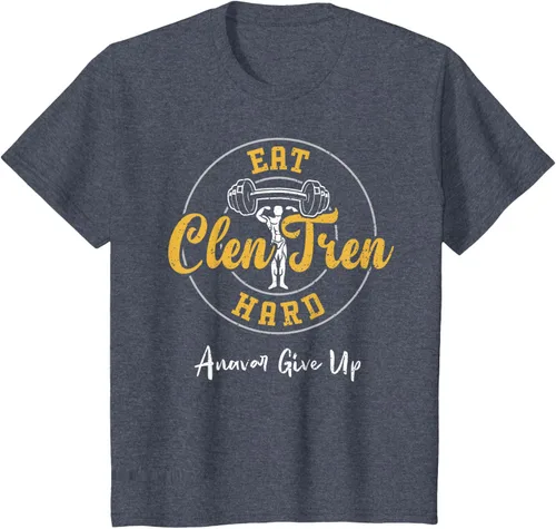 Vista 62 de Culturismo: Comer Clen Tren Hard Anavar Give Up - Camiseta de gimnasio, Negro