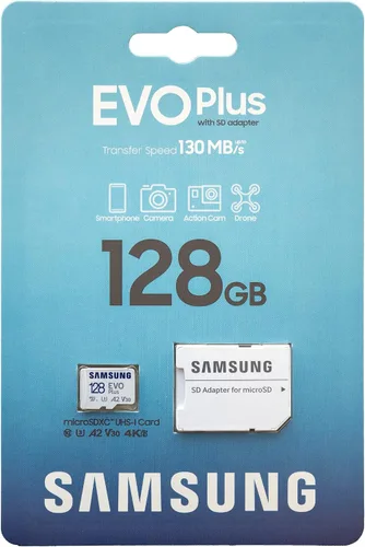 Vista 2 de Samsung EVO Plus 128GB MicroSDXC Clase 10 UHS-I tarjeta de memoria funciona con Nintendo Switch, Lite, Switch OLED consola de juegos (MB-MC128KA)