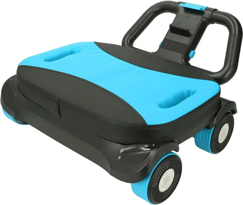 Vista 4 de Rueda de rodillo abdominal compacta, ruedas dobles con soporte para el codo y 2 rodilleras, equipo de entrenamiento de cuerpo completo para el hogar
