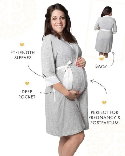 Vista 2 de Kindred Bravely Emmaline - Bata de maternidad y lactancia para hospital, esencial para el parto