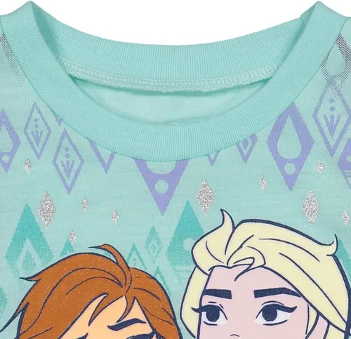 Vista 4 de Disney Frozen Princess Anna Elsa Baby Girls T-Shirt and Shorts Outfit Set Infant to Little Kid