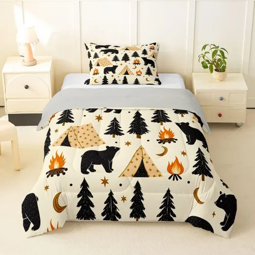 Vista 33 de Erosebridal Yoga Gifts Comforter Set for Kids Boys Girls Yoga Chakras Bedding Sun and Moon Duvet Set Boho Tribal Comforter Twin with 1 Pillowcase