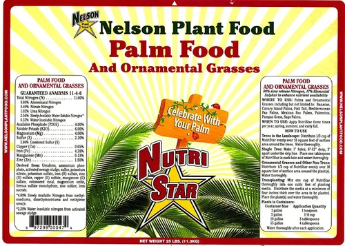 Vista 3 de Nelson Plant Food - Alimento de palma NutriStar - 15 lb.