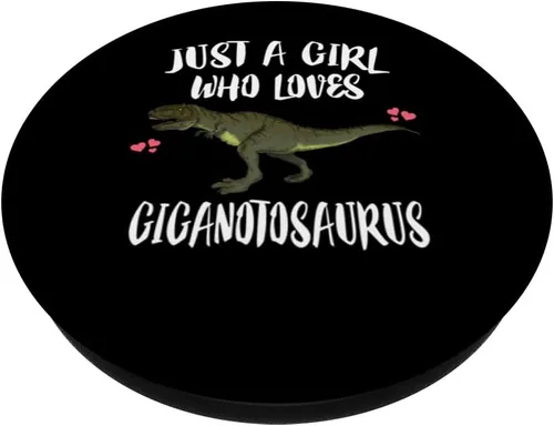 Vista 2 de Just A Girl Who Loves Giganotosaurus Dinosaur Lover PopSockets Swappable PopGrip