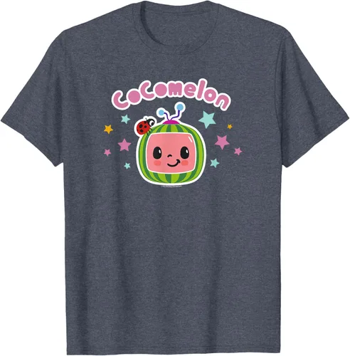 Vista 13 de CoComelon Camiseta clásica con logotipo de cara sonriente centrada, Negro
