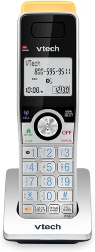 Vista 17 de VTech IS8128-11 - Teléfono inalámbrico DECT 6.0 de alcance superlargo para el hogar con contestador automático, alcance de hasta 2300 pies, bloqueo