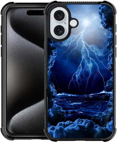 Vista 116 de CARLOCA Funda compatible con iPhone 15, increíble patrón de luz espacial nebulosa para niñas y niños, ultra protección, a prueba de golpes