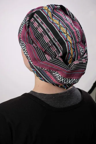 Vista 4 de Ermandina - Gorro de lana para mujer, diseño de boina, tejido de punto