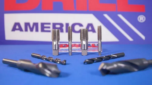 Vista 9 de Drill America POU juego de llave de tubería de acero de carbono NPT y broca para taladro HSS (1/8 pulgadas NPT - 1 pulgadas NPT), 1