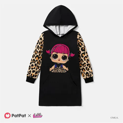 Vista 5 de L.O.L. Surprise! Sudaderas con capucha para niñas, jóvenes, niños, leopardo, sudadera con capucha de manga larga, bolsillo