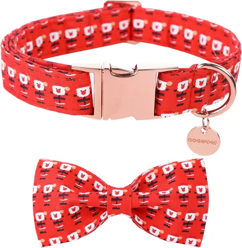 Vista 24 de DOGWONG - Collar de Acción de Gracias con Bellota y Flor para Perro, Collar de Perro de Pavo Otoñal, Collar de Calabaza de Algodón Suave y Duradero