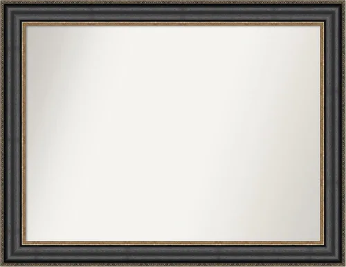 Vista 191 de Amanti Art Espejo personalizado, espejo de baño negro puente, espejo de pared o espejo de tocador de baño sobre el fregadero (26 x 26 pulgadas)