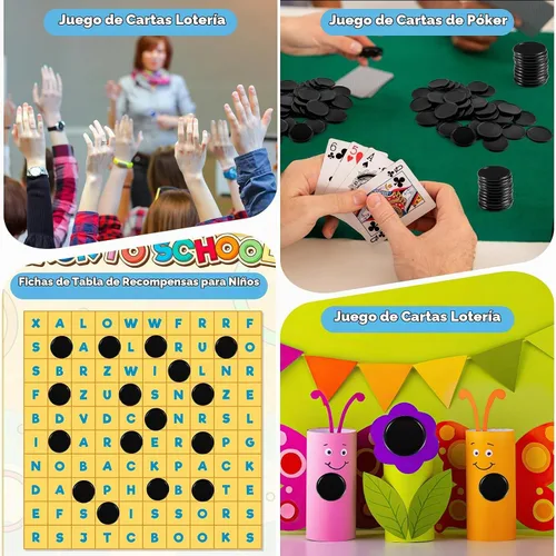 Vista 7 de Coopay Fichas de póquer de plástico de 1 1/2 pulgadas, contadores de aprendizaje, discos de conteo de fichas de bingo, marcadores para práctica