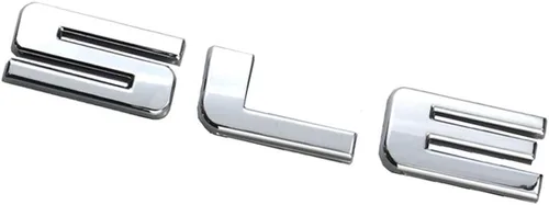 Vista 4 de Aimoll 1 placa de identificación de letras SLE de repuesto para Chevrolet Cruze Silverado (negro)
