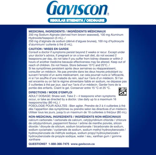 Vista 7 de (CN) Gaviscon - Líquido calmante ICY Mint, Gaviscon Liquide Apaisant Menthe Glacee