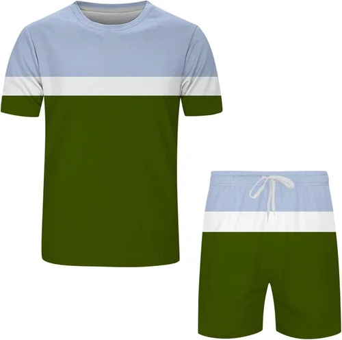 Vista 2 de Conjunto Deportivo para hombre, ropa de ejercicio y fitness para hombre, conjunto de trajes deportivos de los años 80