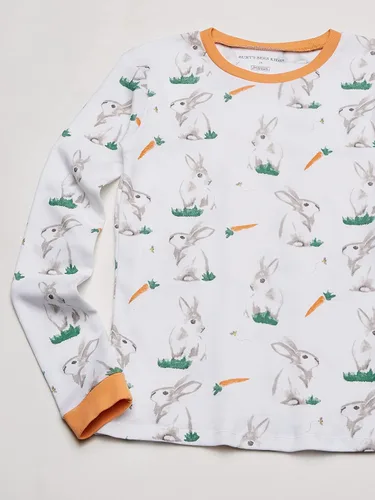 Vista 3 de Burt's Bees Conjunto de pijama para bebé, camiseta y pantalón de 2 piezas, 100 % algodón orgánico, Hábito de conejo