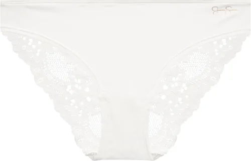 Vista 4 de Jessica Simpson Ropa interior para mujer, paquete de 6 bragas de bikini de encaje de microfibra (S-XL)