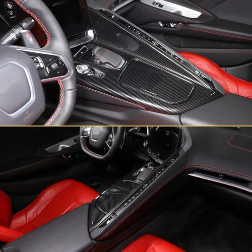 Vista 7 de CHEAYAR Cubierta de panel de palanca de cambios compatible con Chevrolet Corvette C8 2020-2023, panel de engranajes de control central, cubierta