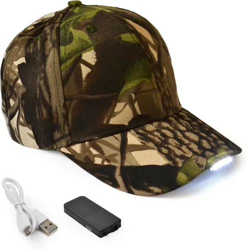 Vista 7 de Hands Free Rechargeable LED Baseball Cap Hat for Outdoor Hip Hop Party Holiday negro (Rechargeable Black)