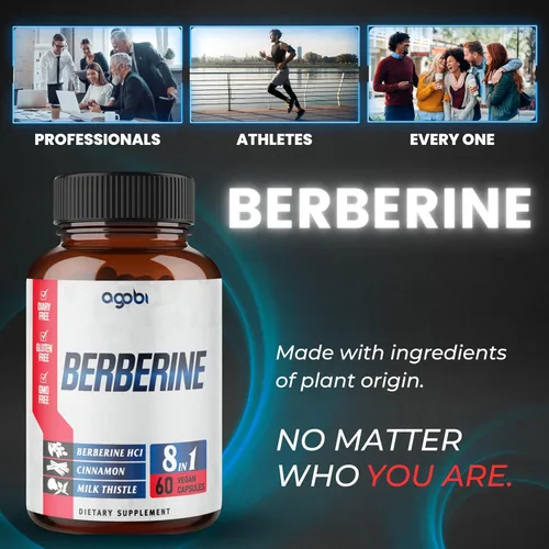 Vista 5 de Suplemento de berberina con Ceilán, cardo mariano, cúrcuma, saúco y más – Apoyo inmunológico, cardiovascular y gastrointestinal – 60