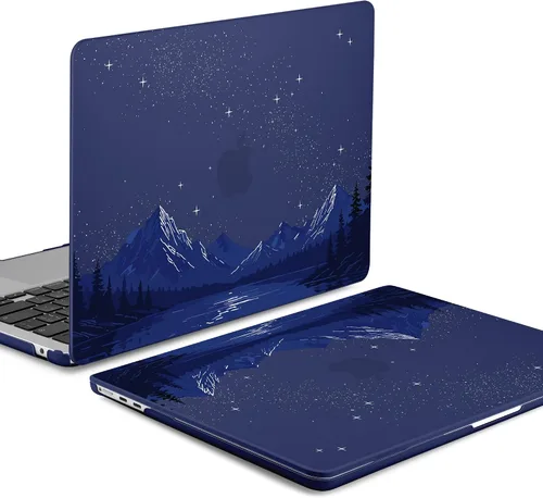 Vista 7 de Batianda Funda para MacBook Air de 15" 2026 M5 M4 M3 M2 Chip, Starry Night Lake Lago de la noche estrell