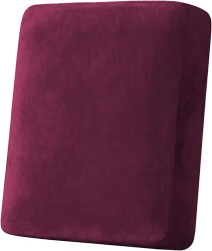 Vista 205 de H.VERSAILTEX Funda de cojín elástica de terciopelo para sofá, funda de cojín de felpa para cojines de silla, protector de muebles, cojín de asiento