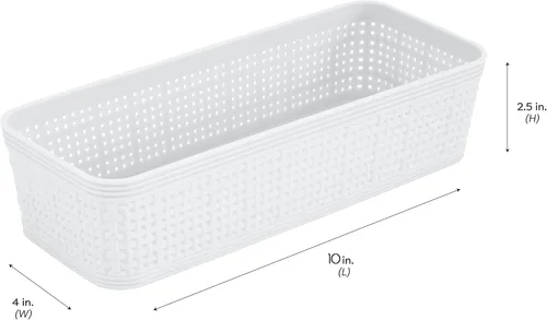 Vista 16 de Simplify Juego organizador de 6 piezas Contenedores de varios tamaños Multiuso Oficina Escritorio Dormitorio Baño Cesta