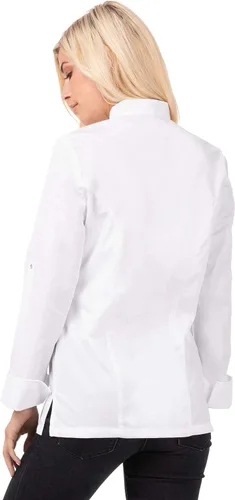 Vista 2 de Chef Works Lansing - Abrigo de chef para mujer