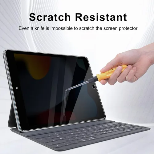 Vista 6 de Protector de pantalla de privacidad para iPad de 10.2 pulgadas (versión 2021/2020/2019, 9ª/8ª/7ª generación), resistente a los arañazos, dureza 9H
