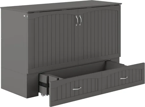 Vista 8 de AFI, Southampton Murphy - Baúl de cama Queen con colchón y cajón de 6 pulgadas, color gris